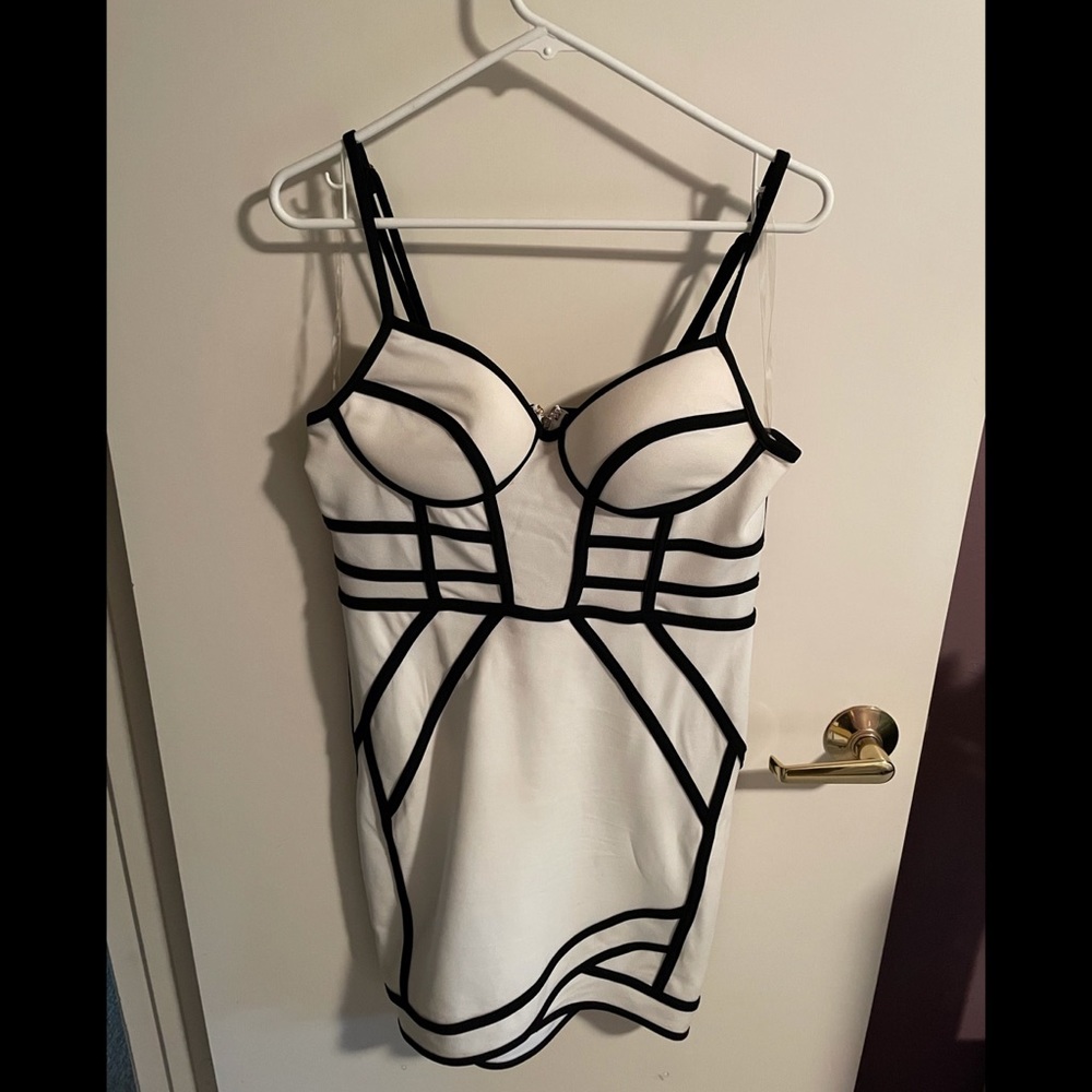 White and Black Dress